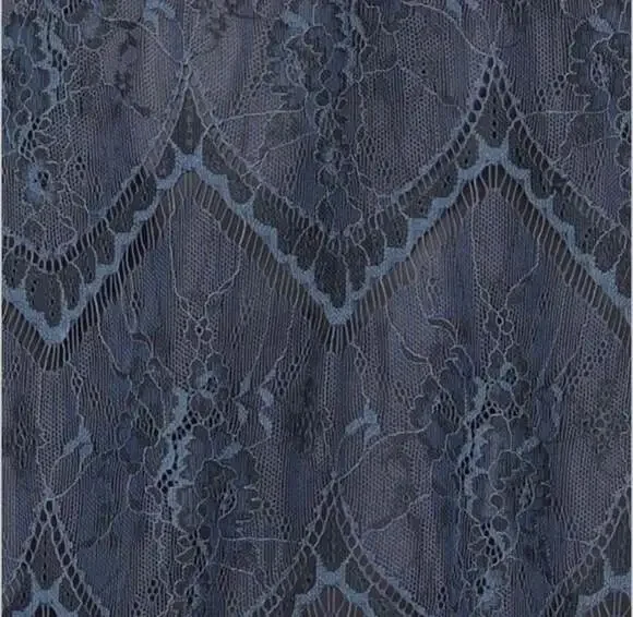 Free People Nothing Like This Lace Lace Mini Dress in Slate Blue Size 8 - Picture 5 of 7